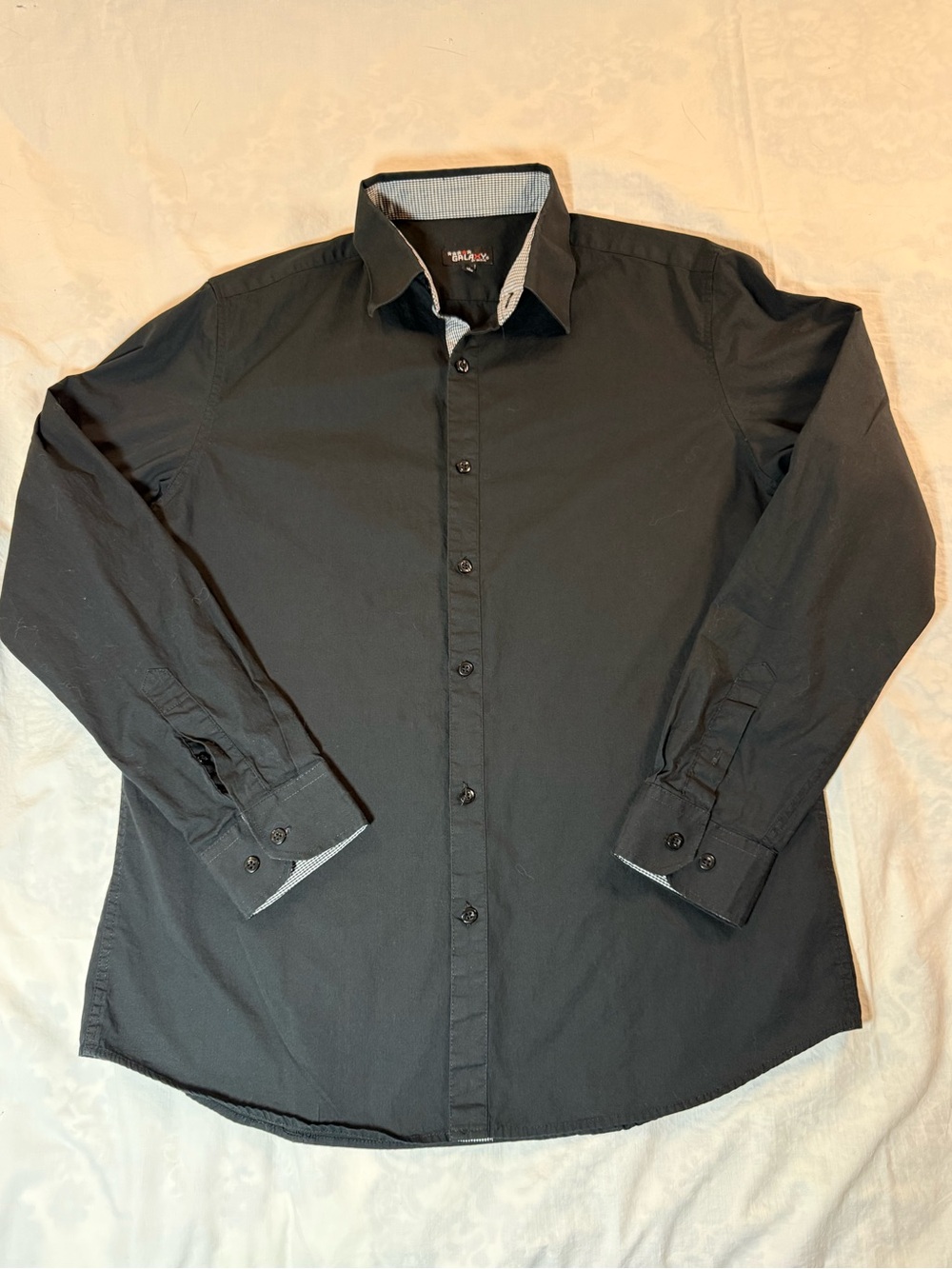 Galaxy By Harvic Black Men’s Button-Down Shirt Size Medium